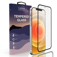 Lunso - Gehard Beschermglas - Full Cover Tempered Glass - iPhone 12 / iPhone 12 Pro - Black Edge - thumbnail