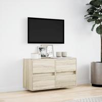 Tv-wandmeubel met LED-verlichting 80x31x45 cm sonoma eikenkleur - thumbnail