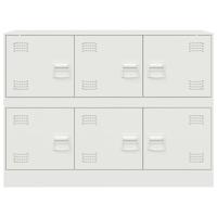 Dressoir 99x39x73 cm staal wit - thumbnail