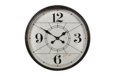 Wandklok rond metaal square inside