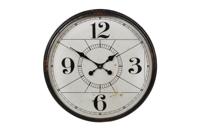 Wandklok rond metaal square inside - thumbnail