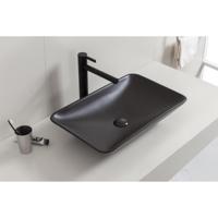 Wiesbaden Karé Waskom Rechthoekig - 58x36x11.5cm - Keramiek - Mat Zwart - thumbnail