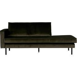 WOOOD Daybed 'Rodeo' Links, Velvet, kleur Groen