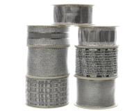 5 stuks! Kerst Lint zilver Decoris - Decoris - thumbnail