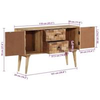 Dressoir 110x30x70 cm massief mangohout - thumbnail