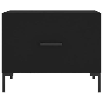 Salontafel 50x50x40 cm bewerkt hout zwart Salontafel 50x50x40 cm bewerkt hout zwart