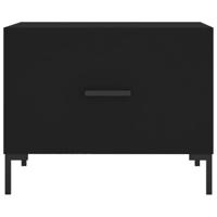 Salontafel 50x50x40 cm bewerkt hout zwart - thumbnail