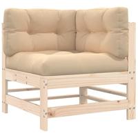 8-delige Loungeset met kussens massief hout - thumbnail