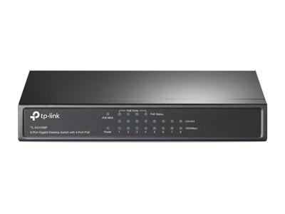 TP-LINK TL-SG1008P Netwerk switch 8 poorten 1 GBit/s PoE-functie TP-LINK TL-SG1008P Netwerk switch 8 poorten 1 GBit/s PoE-functie