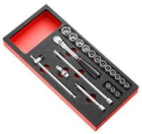 Facom Module foam 6-kant metrische doppen 3/8" - 20-delig - JL.161 - MODM.JL161-36 - thumbnail