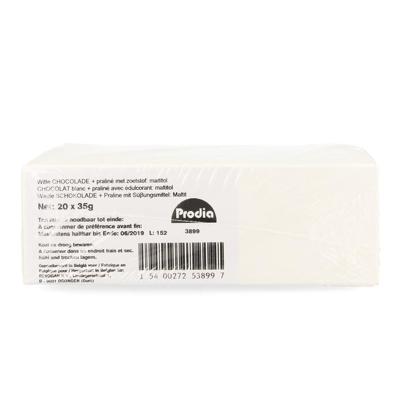 Prodia Reep Chocolade Wit Praline 20x35g Revogan