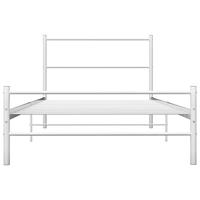 Bedframe metaal wit 90x200 cm - thumbnail