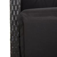 9-delige Tuinset poly rattan zwart - thumbnail