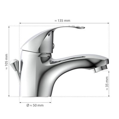 EISL wastafelmengkraan roma chroomkleurig