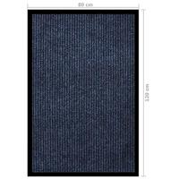 Deurmat 80x120 cm gestreept blauw - thumbnail