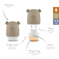 ZAZU Nachtlamp Benny de beer Taupe - thumbnail