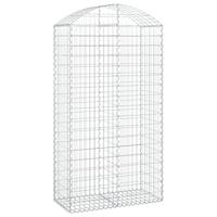 VidaXL Schanskorf gewelfd 100x50x180/200 cm gegalvaniseerd ijzer - thumbnail