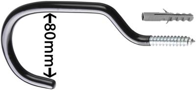 POINT plafondhaak "xl" ceiling hook xl black/silver