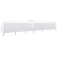 VidaXL Windscherm 6-panelen 800x160 cm stof zandwit - thumbnail