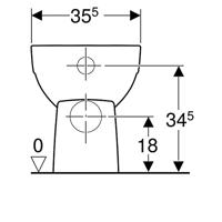 Geberit Renova Closet Vlakspoel 35,5x47,5x41 cm Wit - thumbnail