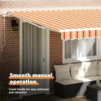 VidaXL Inklapbaar zonnescherm geel en oranje 400 × 300 cm - thumbnail