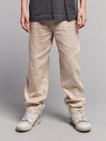 Broek van twill katoen en linnen voor jongens met verstelbare taille ecru - thumbnail