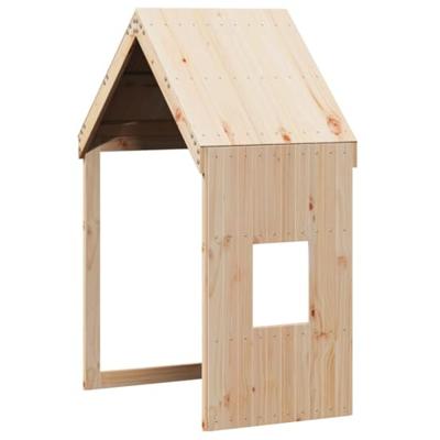 Halfhoogslaper met ladder en bedhuis grenenhout 90x200 cm