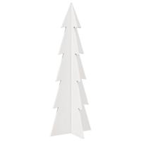VidaXL Kerstdecoratie kerstboom 112 cm massief grenenhout wit - thumbnail