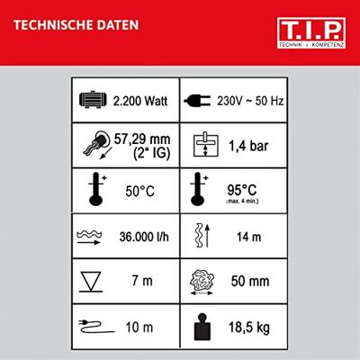 T.I.P. - Technische Industrie Produkte EXTREMA 600/14 CX 30194 Dompelpomp voor vervuild water 36.000 l/h 14 m T.I.P. - Technische Industrie Produkte EXTREMA 600/14 CX 30194 Dompelpomp voor vervuild water 36.000 l/h 14 m