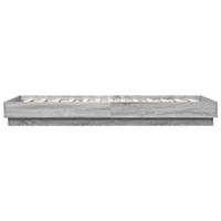 Bedframe met LED-verlichting grijs sonoma eikenkleur 90x200 cm - thumbnail