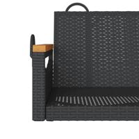 Schommelbank 109x62x40 cm poly rattan zwart - thumbnail