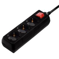Hama Distribution Panel 3 Sockets With Switch 3 M Black - thumbnail