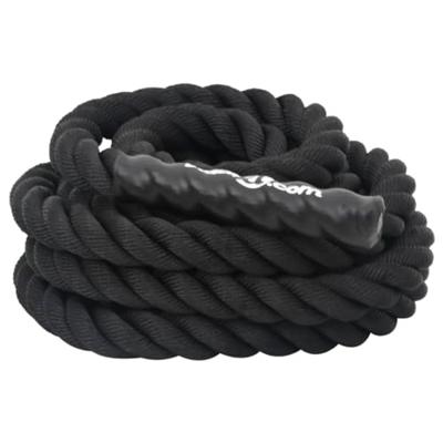 VidaXL Battle rope zwart 6 m 4,5 kg polyester