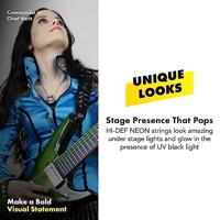 DR Strings NMCE-10 Hi-Def Neon Multi-Color Medium 10-46 elektrische gitaarsnaren - thumbnail