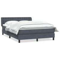 Boxspring met matras fluweel donkergrijs 140x220 cm - thumbnail