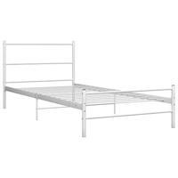 Bedframe metaal wit 90x200 cm - thumbnail