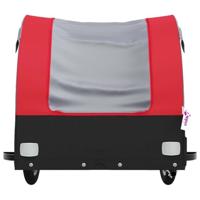 Fietstrailer 45 kg ijzer zwart en rood - thumbnail