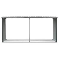 Haardhoutschuur 330x92x153 cm gegalvaniseerd staal grijs - thumbnail