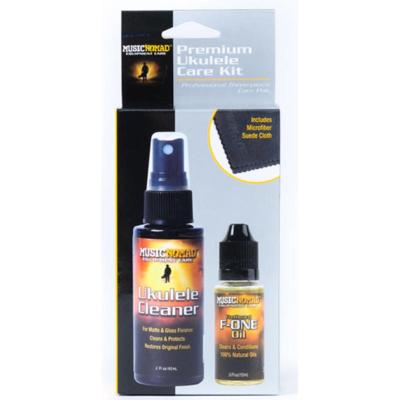 MusicNomad MN142 Premium Ukulele Care Kit set van 3 onderhoudsmiddelen voor ukelele