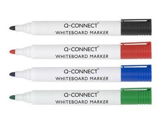 Q-CONNECT whiteboardmarker, in geassorteerde kleuren, doosje van 4 stuks