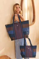 Pip Studio Tilda Tote Bag Medium Streep Blauw - thumbnail