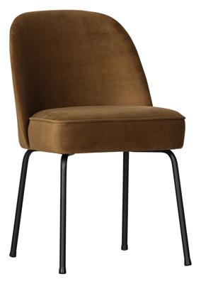 WOOOD Eetkamerstoel 'Vogue' Velvet, kleur Honing Geel WOOOD Eetkamerstoel 'Vogue' Velvet, kleur Honing Geel