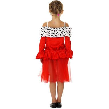 Rode Koninginnenjurk met Bontkraag