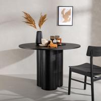 Nohr Ronde Eettafel 'Anh' 110cm, kleur Zwart - thumbnail