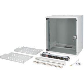 Digitus 19 network bundle, 12U cabinet and equipment, gr Grijs