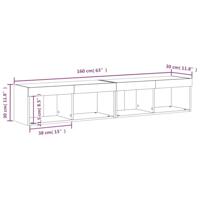 Tv-meubels met LED-verlichting 2 st 80x30x30 cm wit - thumbnail