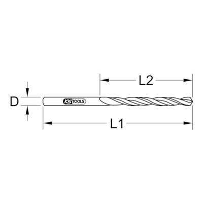KS Tools 3303048 HSS-G-Co 5 Metaal-spiraalboorset 4.8 mm 10 stuk(s)