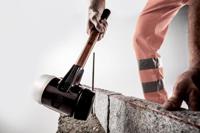 Halder Kunststofhamer | lengte 300 mm hoofd-d. 30 mm | middelhard hout | rubber zwart/superplastic wit | 1 stuk - 3027.030 3027.030 - thumbnail
