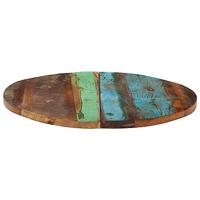 Tafelblad rond 25-27 mm 60 cm massief gerecycled hout - thumbnail