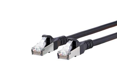 Metz Connect 130845A000-E RJ45 Netwerkkabel, patchkabel CAT 6A S/FTP 10.00 m Zwart Snagless 1 stuk(s)